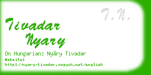tivadar nyary business card