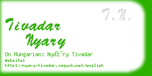 tivadar nyary business card